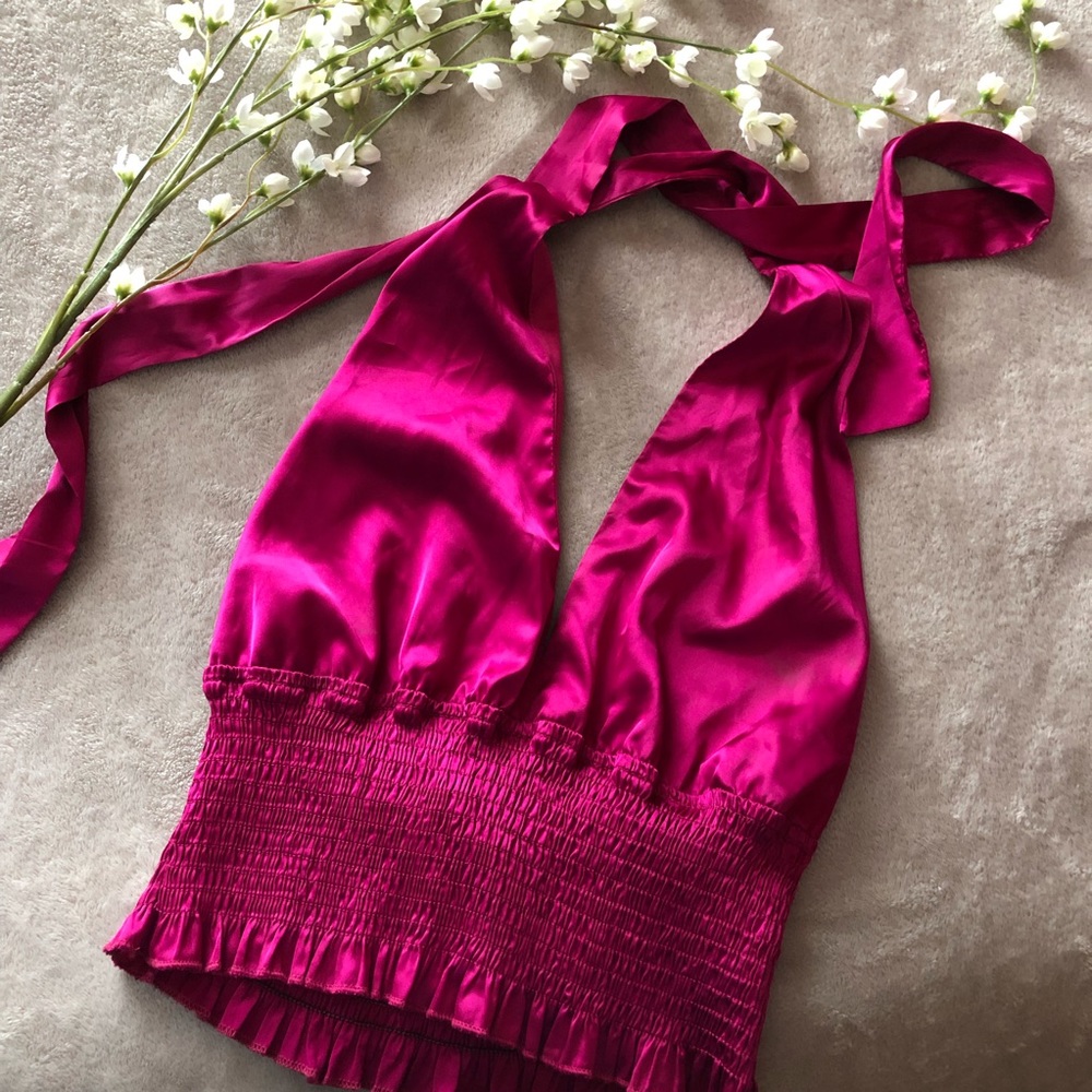 Satin pink top!